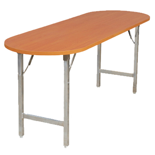 โต๊ะพับไม้ปาติเกิลวงรี